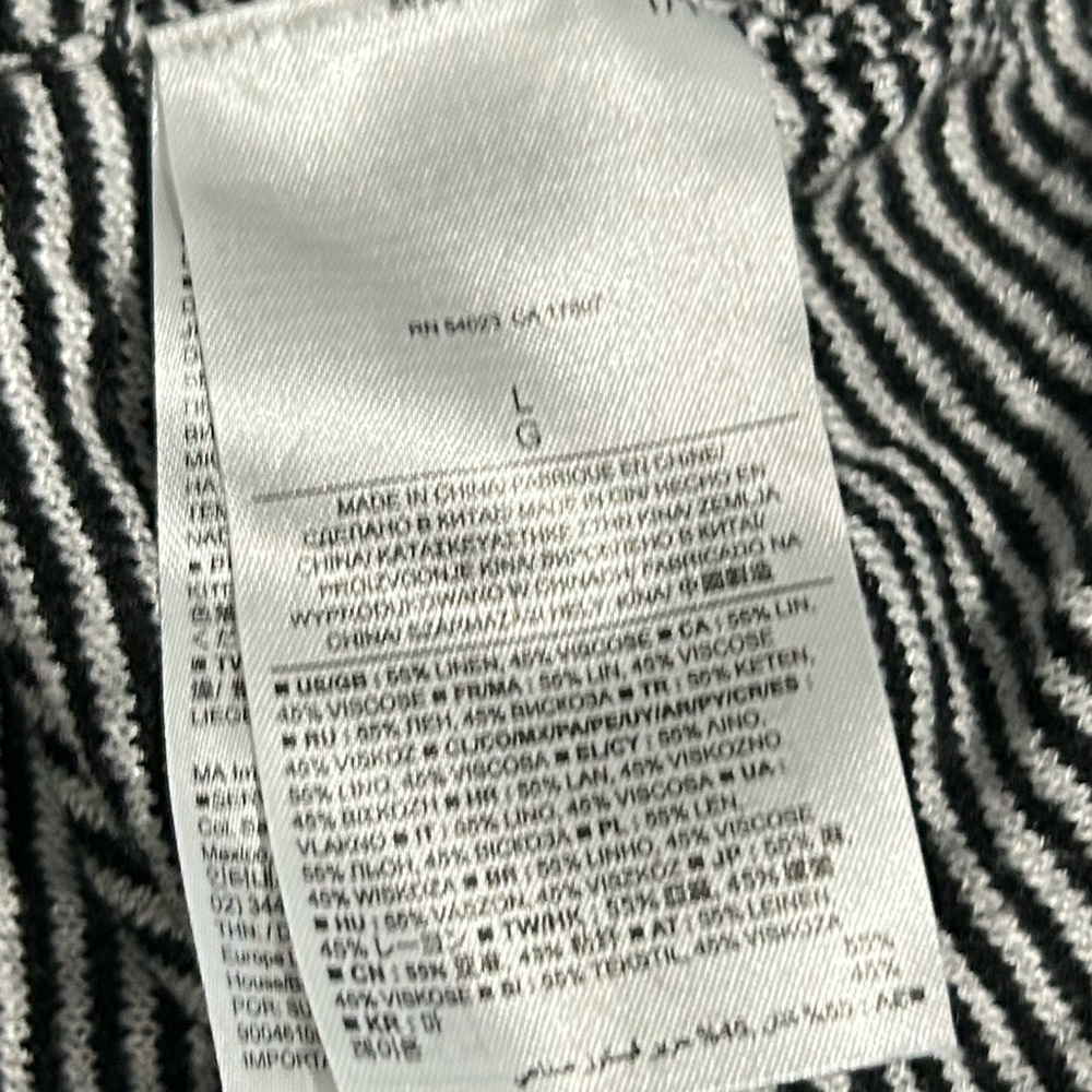 Banana Republic Black and White Striped Tank Top - linen/viscose blend - Large - Picture 7 of 9